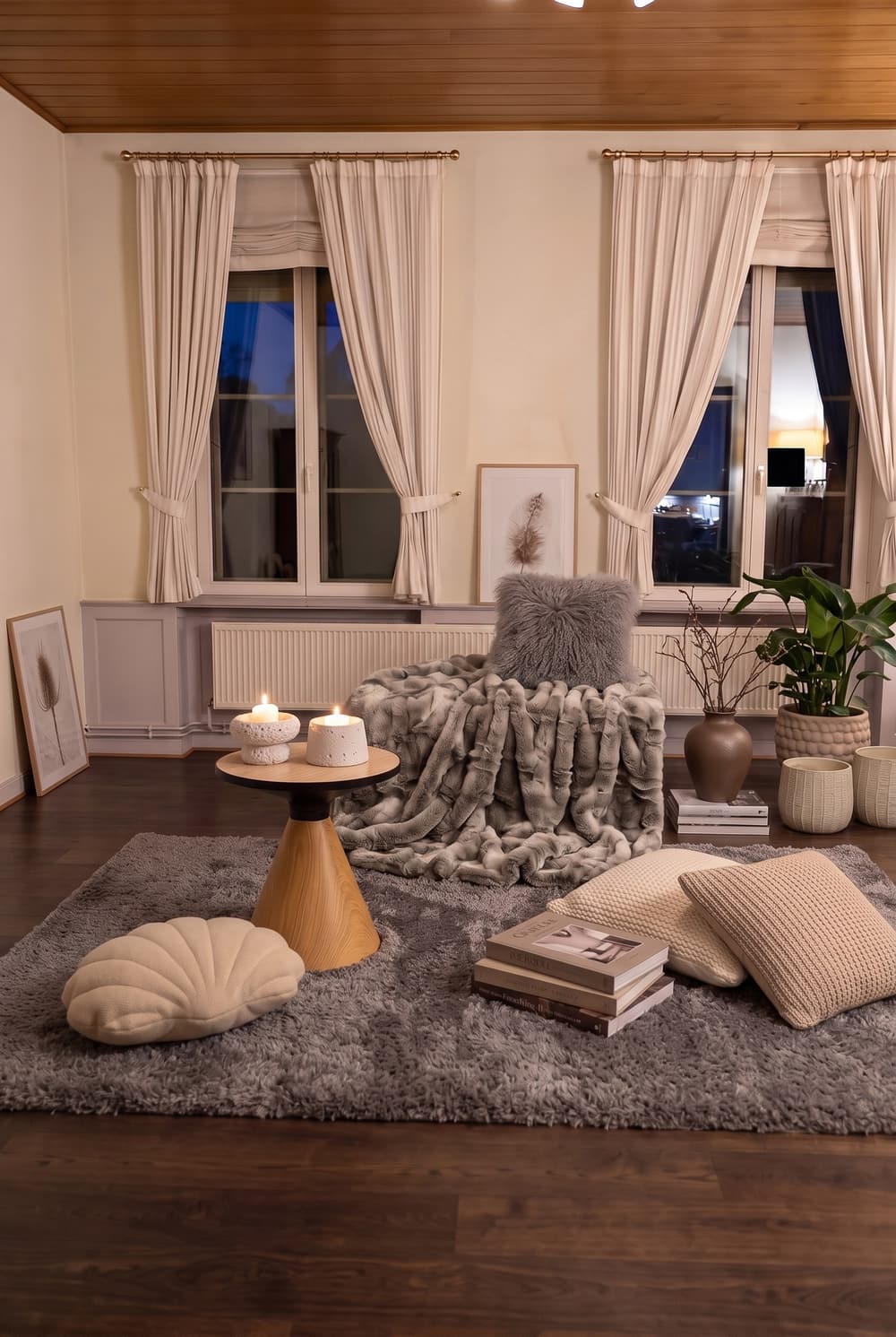 Wohnzimmer im Hygge-Stil